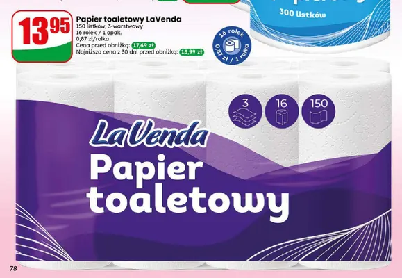 Papier toaletowy LaVenda promocja w Dino
