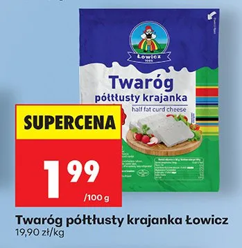 Twaróg półtłusty krajanka promocja w Biedronka