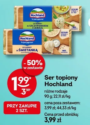 Ser topiony Hochland ze szczypiorkiem i cebulą promocja w Żabka
