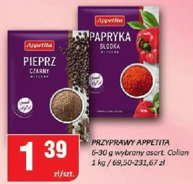 Przyprawa Appetita papryka promocja w Chorten