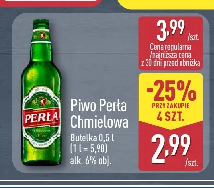 Piwo Perła Chmielowa promocja w Aldi