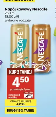 Napój kawowy Nescafe Cappuccino promocja w Delikatesy Centrum