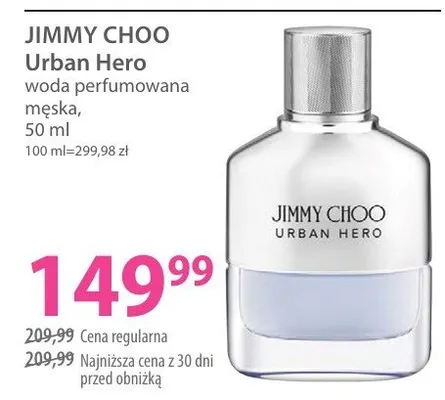 Woda perfumowana męska Jimmy Choo Urban Hero promocja w Hebe