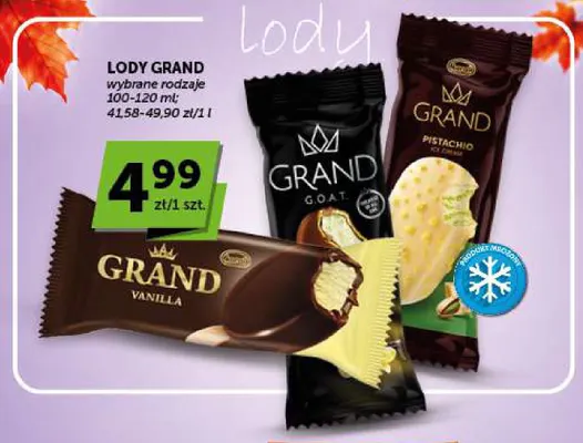 Lody Grand Pistachio promocja w ABC
