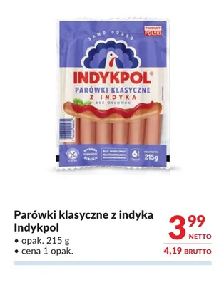 Parówki klasyczne z indyka Indykpol promocja w Makro