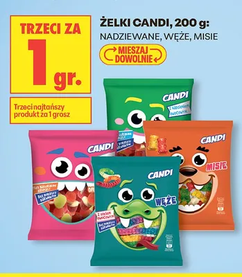 Żelki nadziewane CANDI promocja w Biedronka