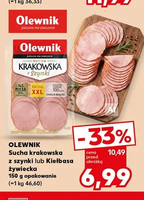 Sucha krakowska z szynki Olewnik promocja w Kaufland