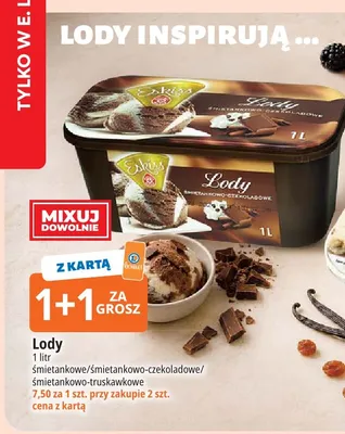 Lody śmietankowe Eskiss promocja w Leclerc