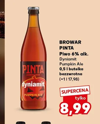 Piwo Dyniamit Pumpkin Ale Browar Pinta promocja w Kaufland
