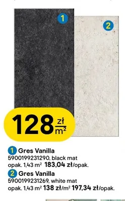 Gres Vanilla white mat Tubądzin promocja w Castorama