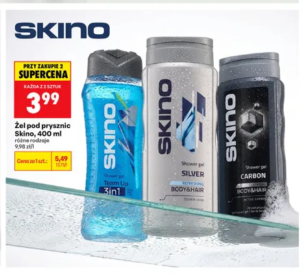 Żel pod prysznic Skino Carbon promocja w Biedronka