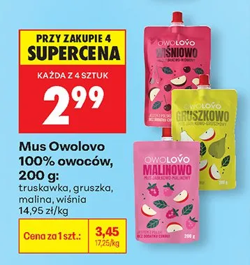 Mus owocowy truskawka promocja w Biedronka
