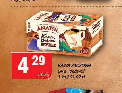 Kawa zbożowa Anatol promocja w Chorten
