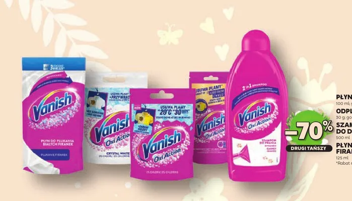 Płyn do płukania firanek Vanish promocja w Stokrotka