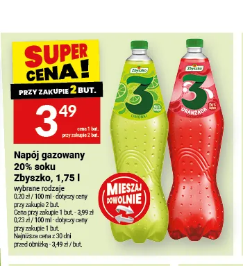 Napój gazowany Zbyszko Limonka promocja w Twój Market