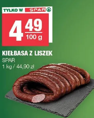 Kiełbasa z liszek promocja w SPAR