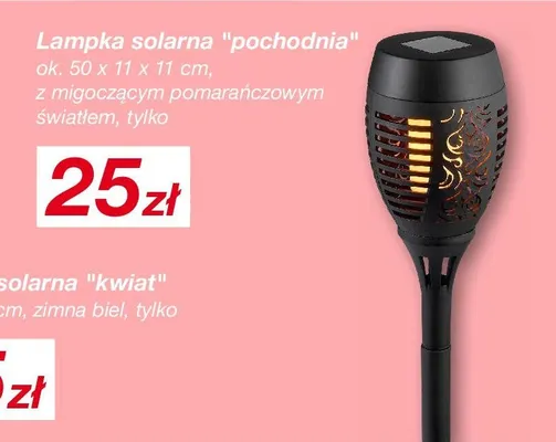 Lampka solarna pochodnia promocja w KiK
