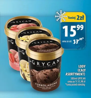 Lody Grycan promocja w Arhelan