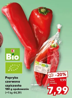 Papryka czerwona szpiczasta promocja w Kaufland