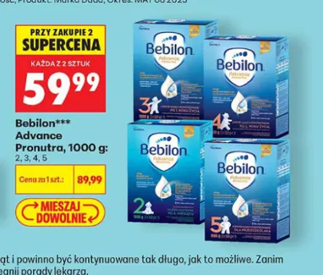Mleko modyfikowane Bebilon Advance Pronutra 2 promocja w Biedronka