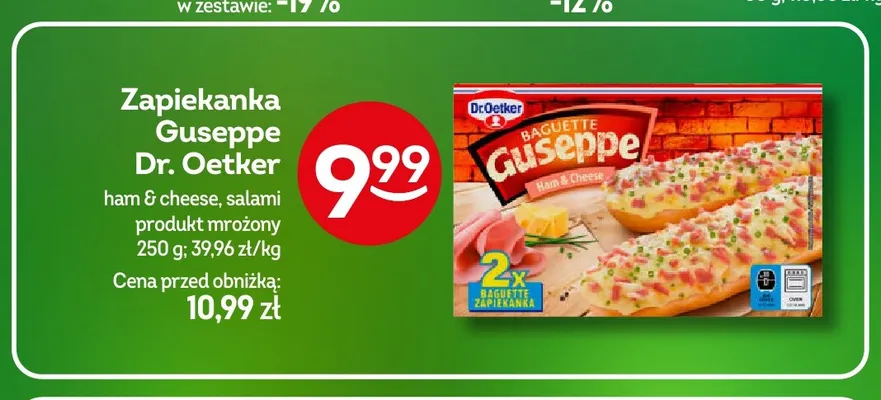 Zapiekanka Guseppe Dr. Oetker ham & cheese promocja w Żabka