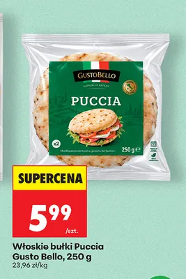 Włoskie bułki Puccia Gusto Bello promocja w Biedronka