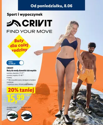 Buty do wody męskie CRIVIT promocja w Lidl