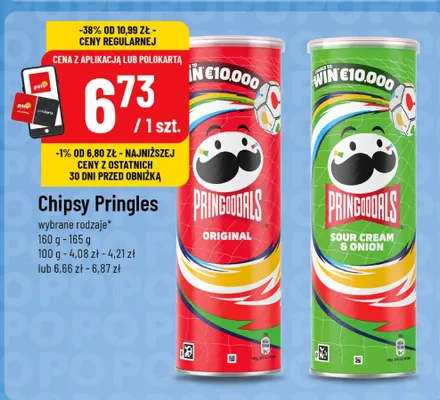 Chipsy Pringles Sour Cream & Onion promocja w POLOmarket