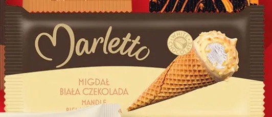 Lody migdał biała czekolada w rożku promocja w Biedronka