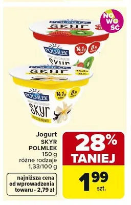 Jogurt SKYR POLMLEK 150g promocja w Carrefour Market