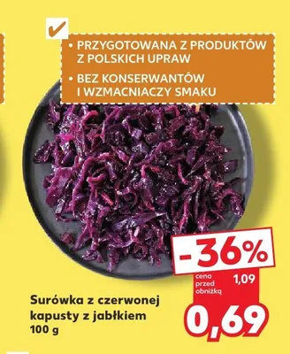 Surówka z czerwonej kapusty z jabłkiem promocja w Kaufland