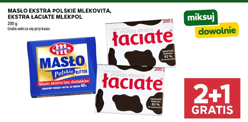 Masło ekstra Polskie Mlekovita promocja w Stokrotka
