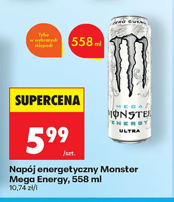 Napój energetyczny Monster Mega Energy promocja w Biedronka