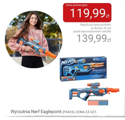 Wyrzutnia Nerf Eaglepoint (F0423) promocja w Smyk