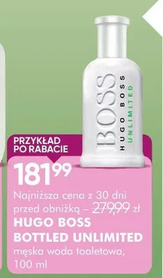 Woda toaletowa męska Hugo Boss Bottled Unlimited promocja w Super-Pharm