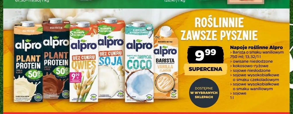 Napój roślinny Alpro owsiane niesłodzone promocja w Netto