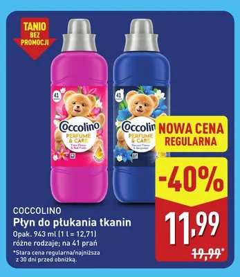 Płyn do płukania tkanin Passion Flower & Bergamot Coccolino promocja w Aldi