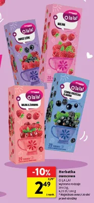 Herbatka owocowa O La La! malina i żurawina promocja w Intermarche