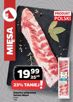 Żeberka wieprzowe paski promocja w Netto