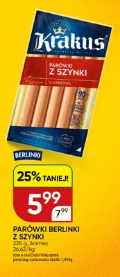 Parówki Berlinki z szynki promocja w Chata Polska