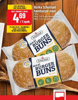 Bułka Schulstad hamburger maxi promocja w POLOmarket
