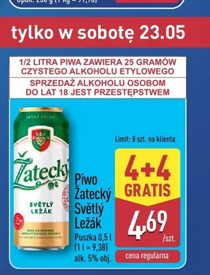 Piwo Žatecký Světlý Ležák promocja w Aldi