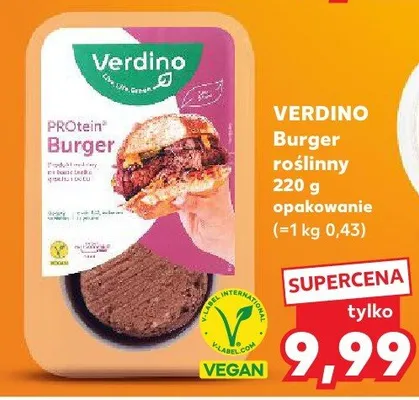 Burger roślinny Verdino promocja w Kaufland