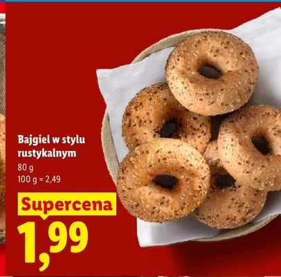 Bajgiel w stylu rustykalnym promocja w Lidl