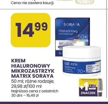 Krem hialuronowy mikrozastrzyk Matrix Soraya 70+ promocja w Stokrotka