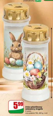 Znicz plastikowy zalewany Angela promocja w Dino