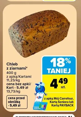 Chleb z ziarnami promocja w Carrefour