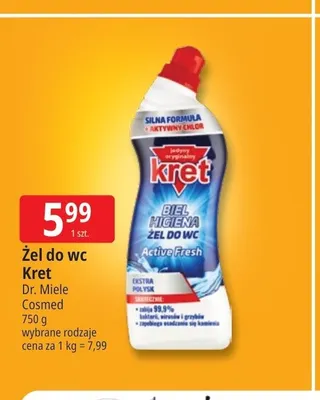 Żel do WC Kret promocja w Leclerc