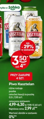 Piwo różne rodzaje puszka promocja w Żabka