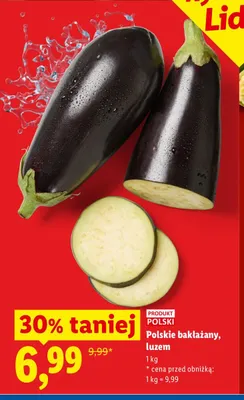 Bakłażany polskie luzem promocja w Lidl